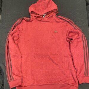 Adidas Men's Hoodie in Bold Red